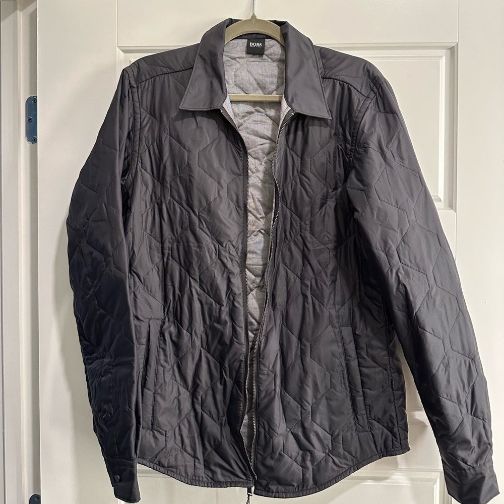 Boss Gray Quilted Jacket